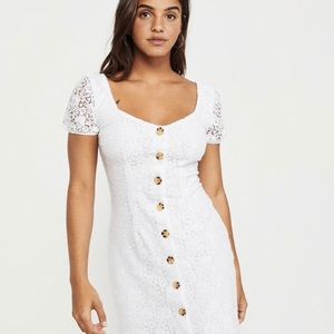 NWT Abercrombie and Fitch Button-Up Lace Dress